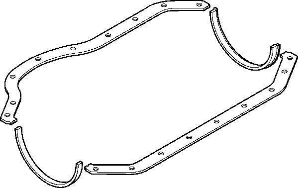 Jeu de joints d'étanchéité, carter d'huile