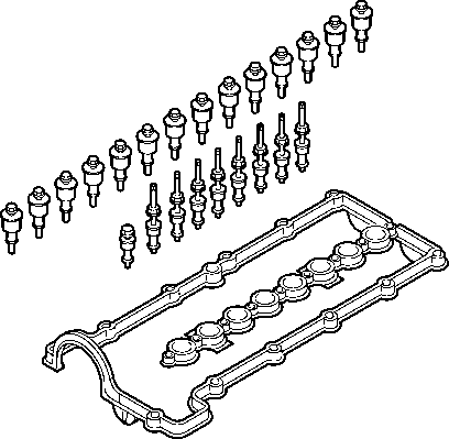 Jeu de joints d'étanchéité, couvercle de culasse