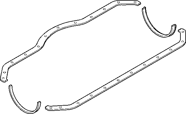 Jeu de joints d'étanchéité, carter d'huile