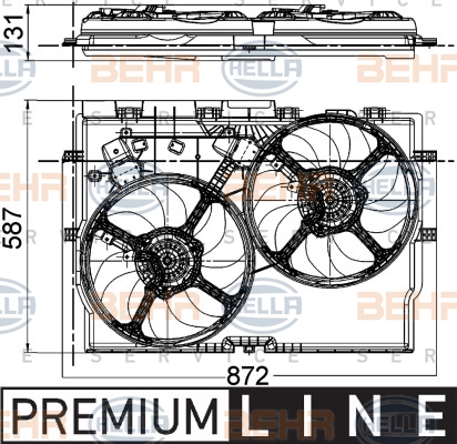 Ventilateur, refroidissement du moteur