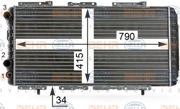 Radiateur, refroidissement du moteur