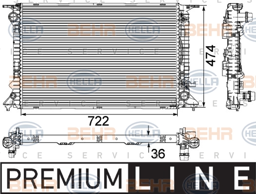 Radiateur, refroidissement du moteur