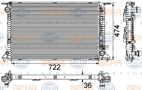 Radiateur, refroidissement du moteur