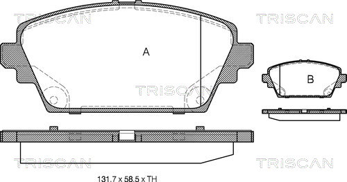 Kit de plaquettes de frein, frein à disque