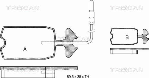 Kit de plaquettes de frein, frein à disque