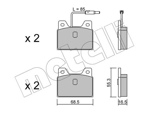 Kit de plaquettes de frein, frein à disque