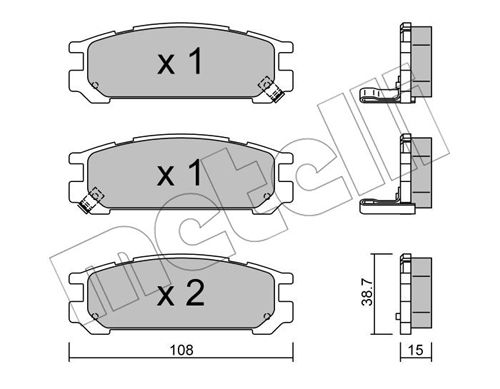 Kit de plaquettes de frein, frein à disque