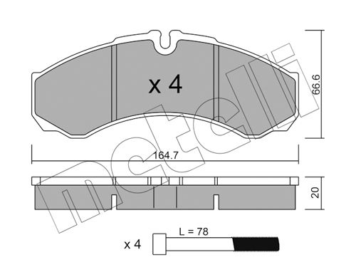 Kit de plaquettes de frein, frein à disque