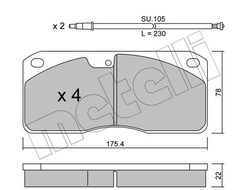 Kit de plaquettes de frein, frein à disque