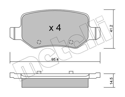 Kit de plaquettes de frein, frein à disque