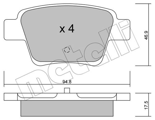 Kit de plaquettes de frein, frein à disque