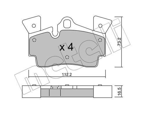 Kit de plaquettes de frein, frein à disque