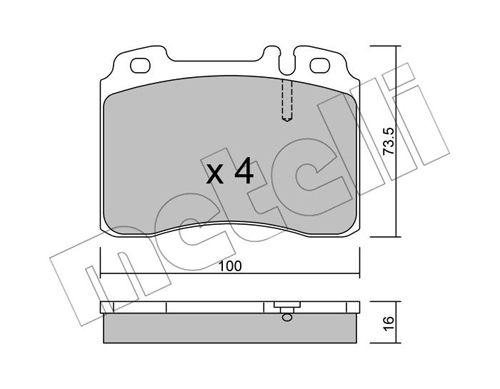 Kit de plaquettes de frein, frein à disque