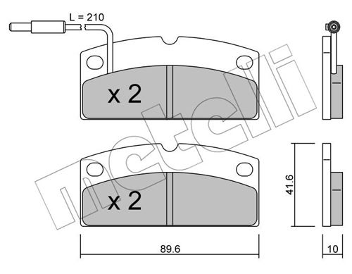 Kit de plaquettes de frein, frein à disque