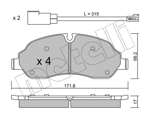 Kit de plaquettes de frein, frein à disque