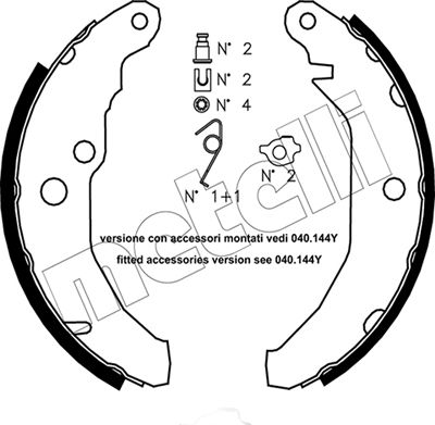 Jeu de mâchoires de frein