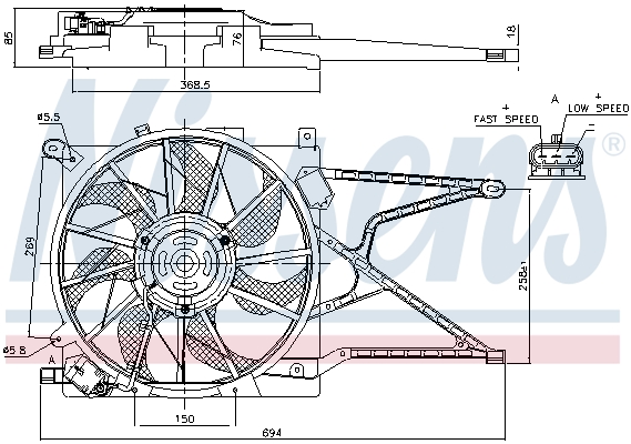 Ventilateur, refroidissement du moteur