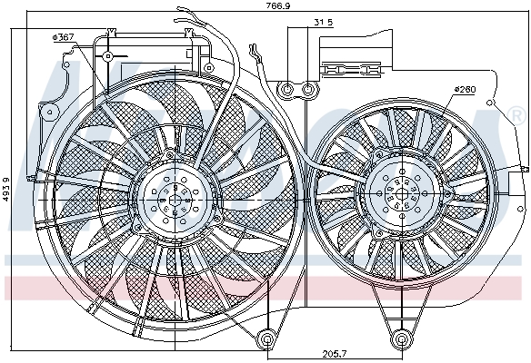 Ventilateur, refroidissement du moteur