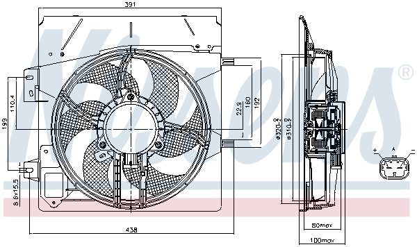 Ventilateur, refroidissement du moteur