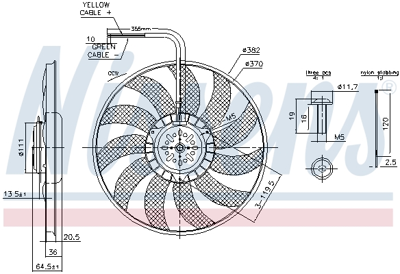 Ventilateur, refroidissement du moteur