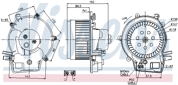 Moteur électrique, pulseur d'air habitacle