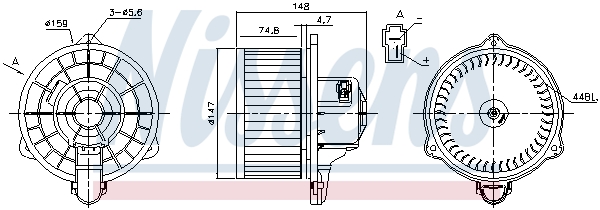 Moteur électrique, pulseur d'air habitacle