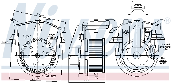 Moteur électrique, pulseur d'air habitacle