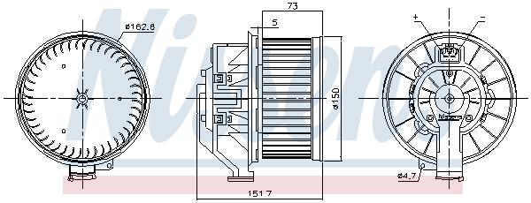 Moteur électrique, pulseur d'air habitacle