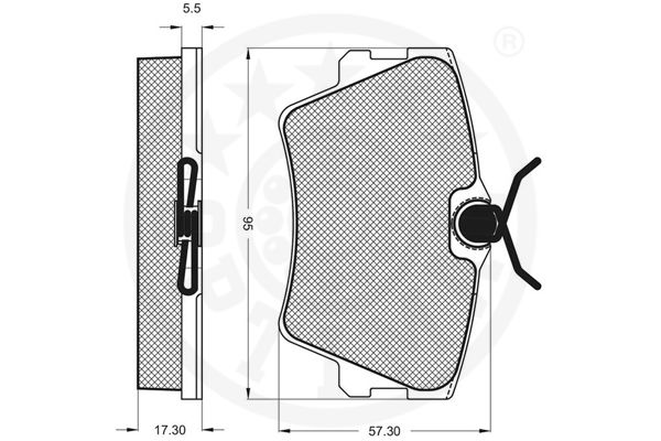 Kit de plaquettes de frein, frein à disque