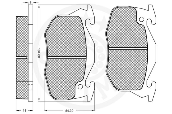 Kit de plaquettes de frein, frein à disque