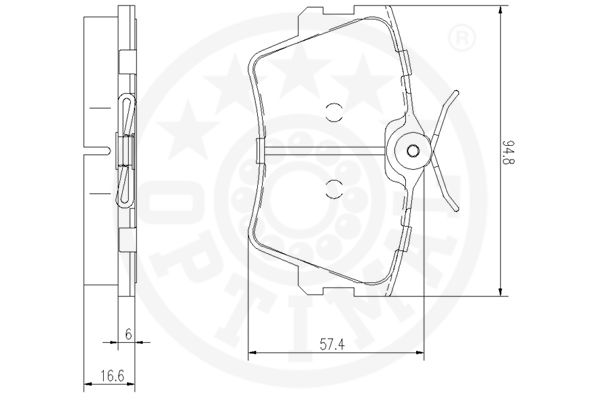 Kit de plaquettes de frein, frein à disque