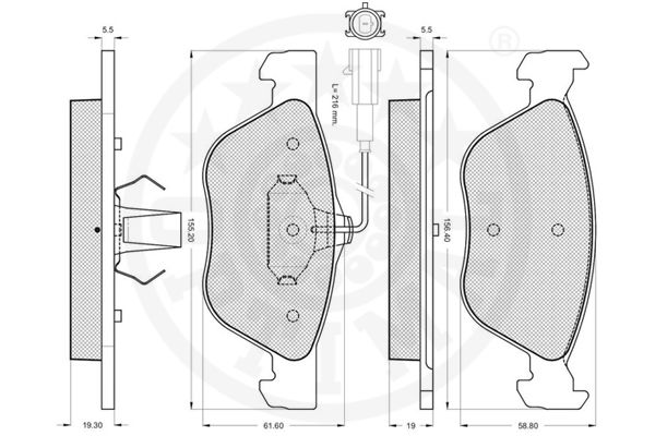 Kit de plaquettes de frein, frein à disque