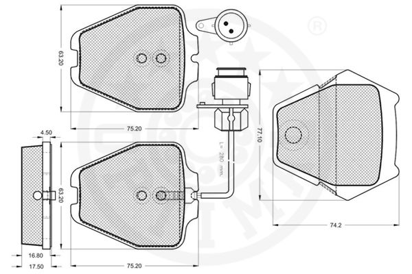 Kit de plaquettes de frein, frein à disque