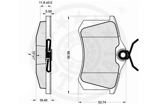 Kit de plaquettes de frein, frein à disque