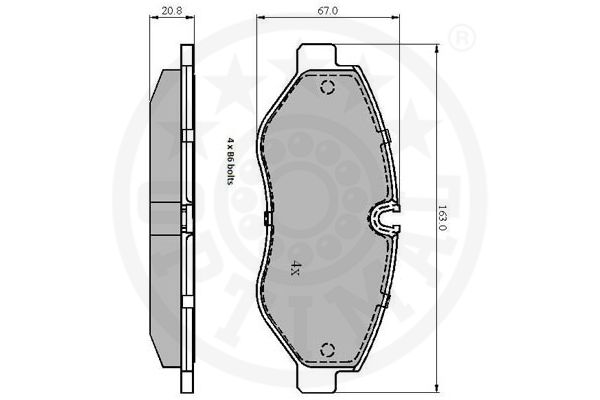 Kit de plaquettes de frein, frein à disque