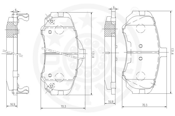 Kit de plaquettes de frein, frein à disque