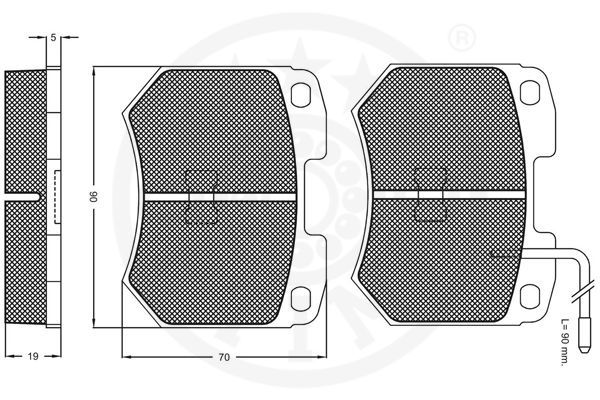 Kit de plaquettes de frein, frein à disque