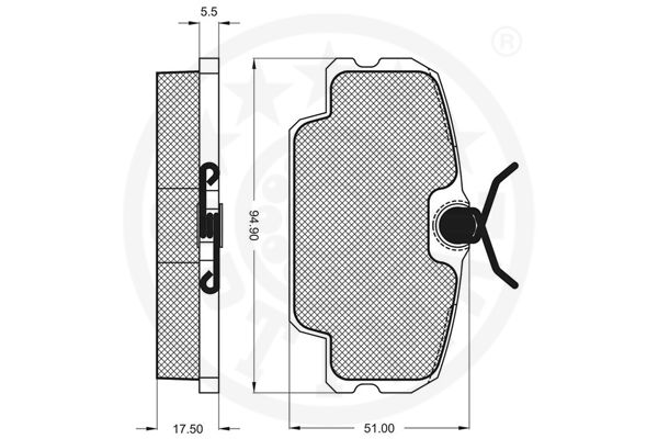 Kit de plaquettes de frein, frein à disque