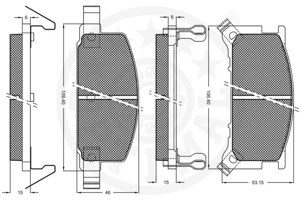 Kit de plaquettes de frein, frein à disque