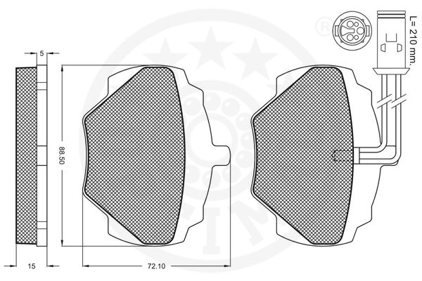 Kit de plaquettes de frein, frein à disque