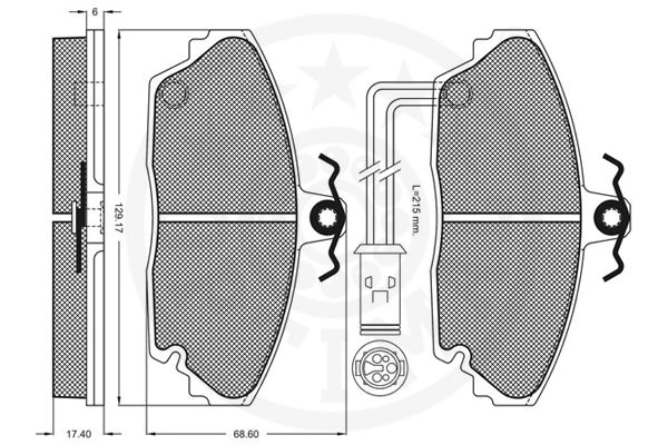 Kit de plaquettes de frein, frein à disque