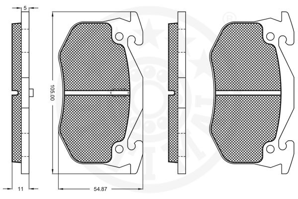 Kit de plaquettes de frein, frein à disque