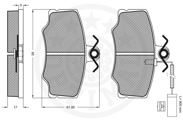 Kit de plaquettes de frein, frein à disque