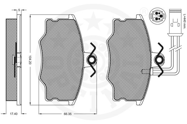 Kit de plaquettes de frein, frein à disque