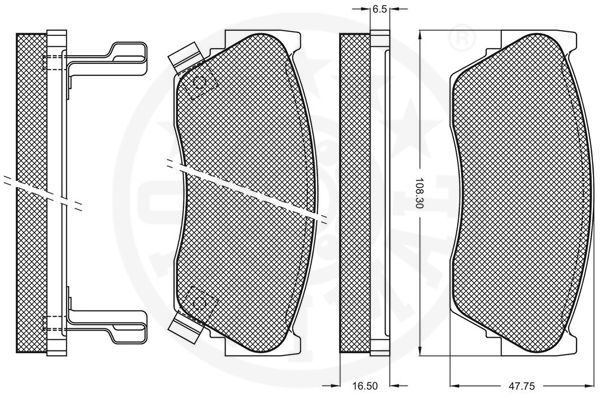 Kit de plaquettes de frein, frein à disque