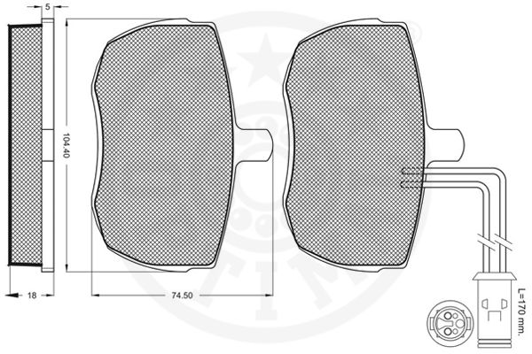 Kit de plaquettes de frein, frein à disque