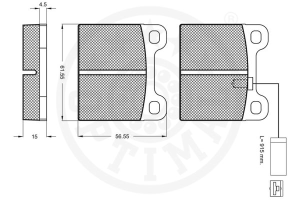 Kit de plaquettes de frein, frein à disque