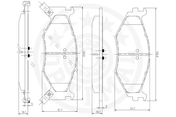 Kit de plaquettes de frein, frein à disque