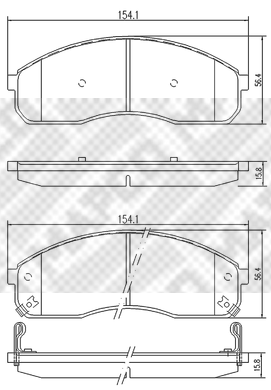 Kit de plaquettes de frein, frein à disque