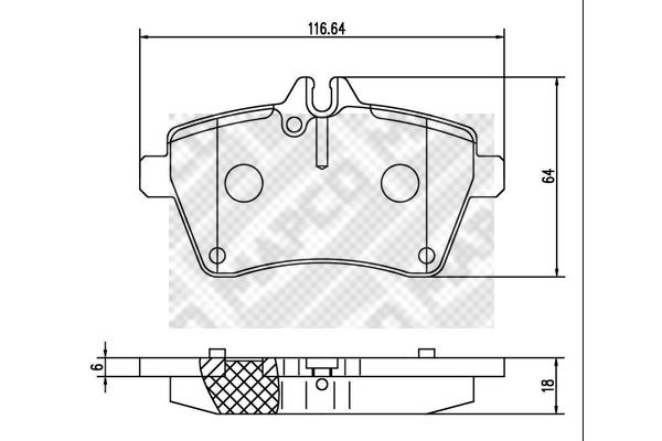 Kit de plaquettes de frein, frein à disque